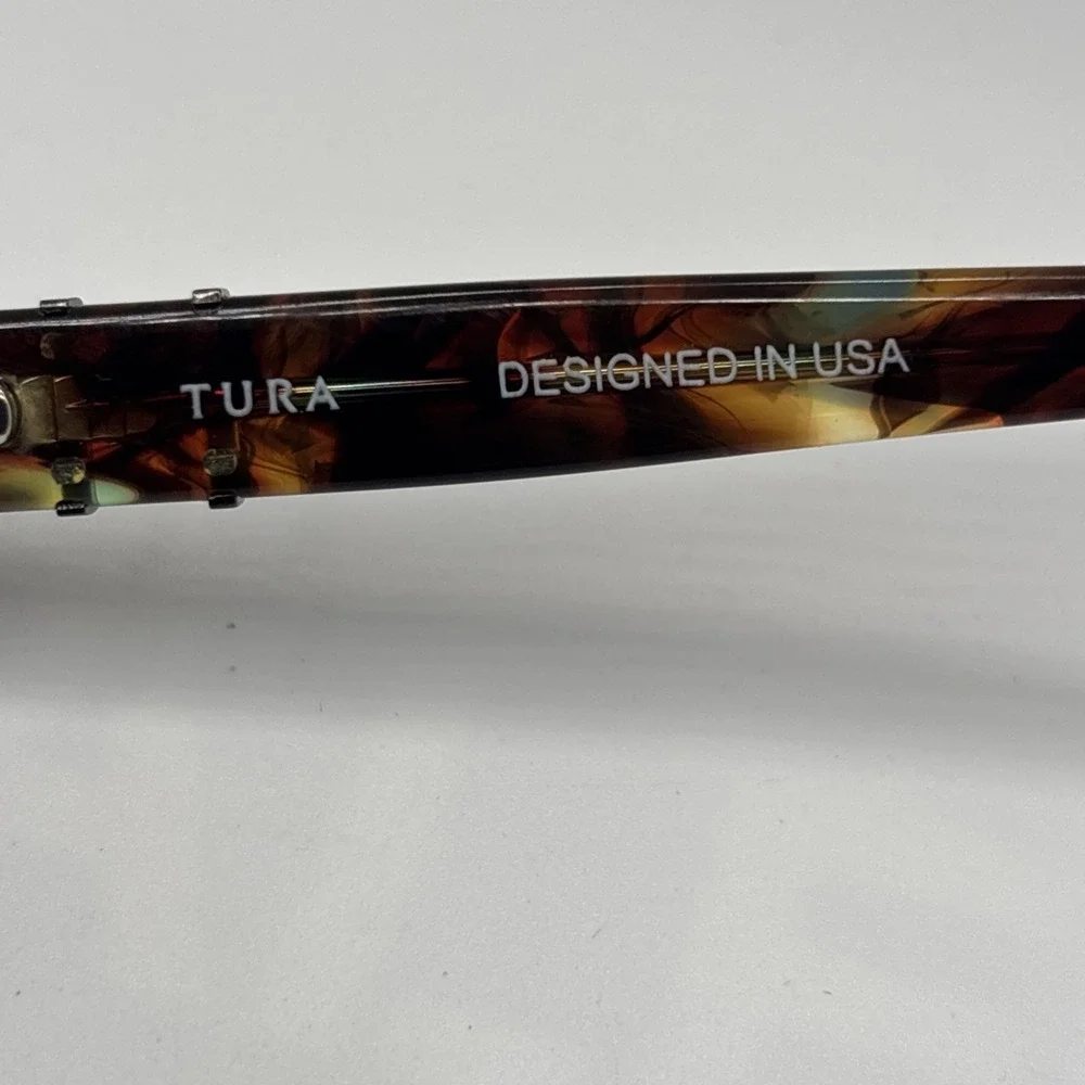 TURA R559 TEA BLUE BROWN AUTHENTIC EYEGLASSES 53-16-135 FRAME W/CASE